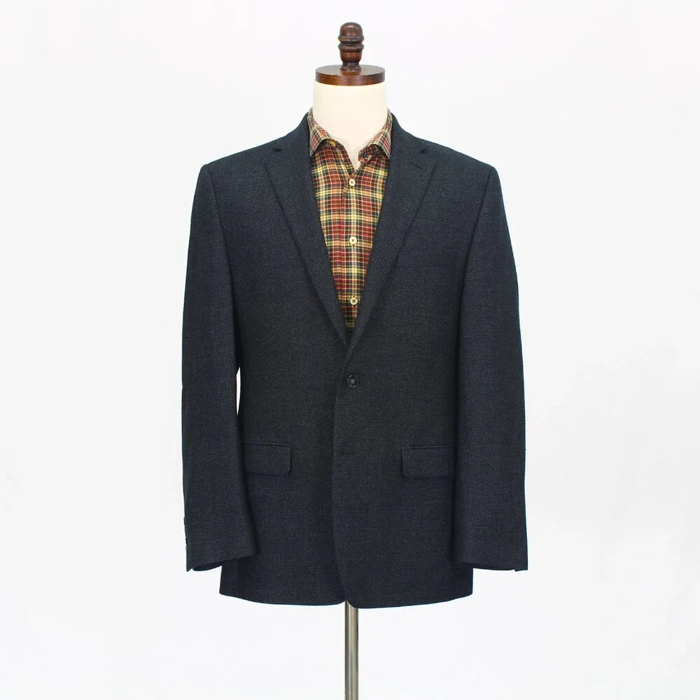 Calvin Klein 40R Gray Blazer Sport Coat Jacket 2-Button Solid T993